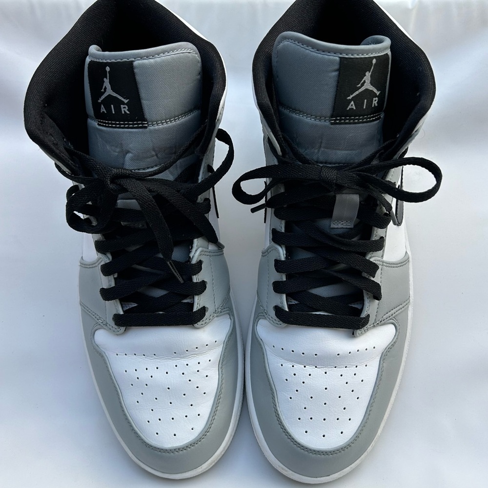 Air Jordan 1 Mid Light Smoke Gray Men's 11.5